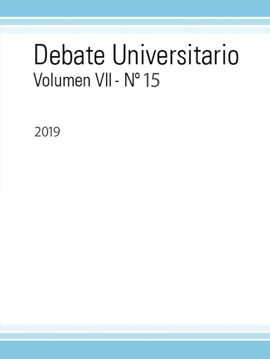 					Ver Vol. 7 Núm. 15 (2019): Debate Universitario - Diciembre 2019
				